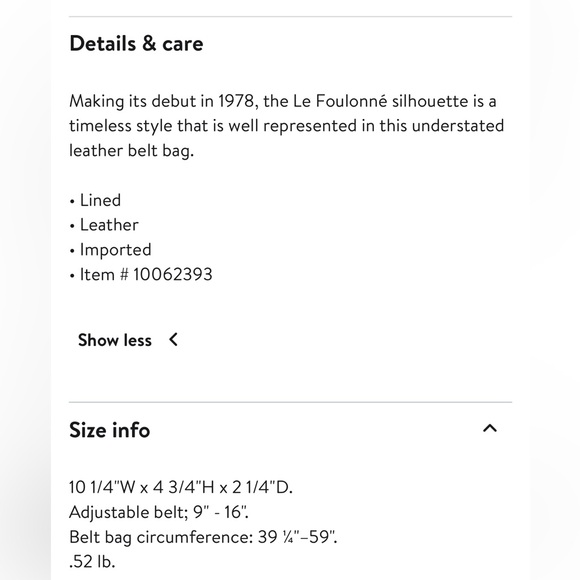 Longchamp Le Foulonne Leather Belt Bag - Picture 7 of 12